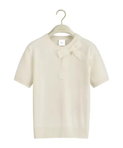 Dior Short-sleeved Sweater In White