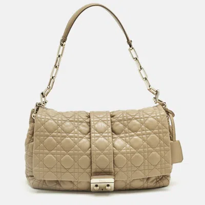 Pre-owned Dior Shoulder Bag In Sand