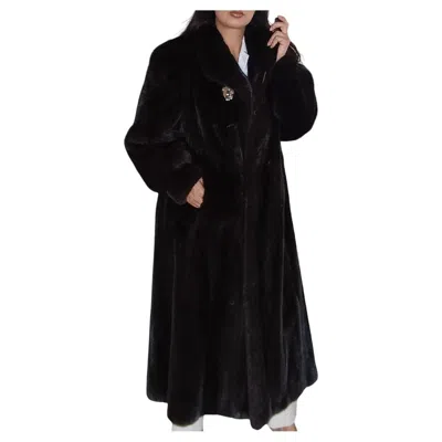 Pre-owned Dior Showroom Ranch Mink Fur Coat (size 16 Xl) ~no Duties In Black