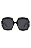 Dior Signature 55mm Square Sunglasses