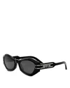 Dior The Signature B1u 55mm Butterfly Sunglasses In Black/gray Solid