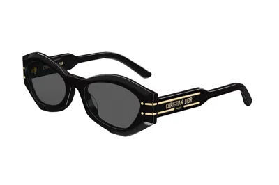Pre-owned Dior Signature B1u Butterfly Sunglasses Black (b1u-10a0)