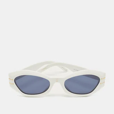 Pre-owned Dior Signature B1u Cat Eye Sunglasses In White