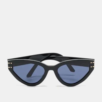 Pre-owned Dior Signature B2u 10b0 Cat Eye Sunglasses In Black