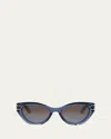 Dior Signature B7i Sunglasses In Shiny Blue Bordeaux