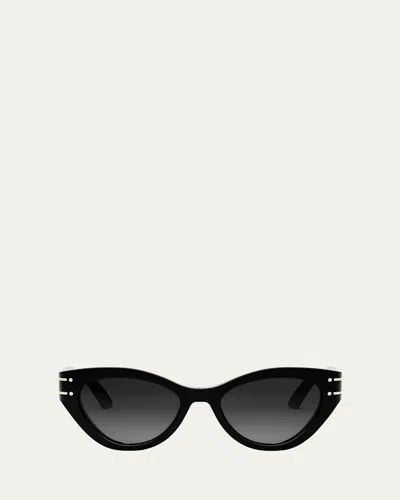 Dior Signature B7i Sunglasses In Shiny Gold Dh Smoke