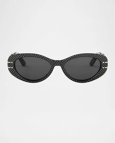 Dior Signature B8u Butterfly Sunglasses In Black Horn Smoke