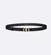 Dior Women 30 Montaigne Jolie Leather Belt In Black