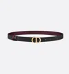 Dior Women Cd 30 Montaigne Leather Belt In Black