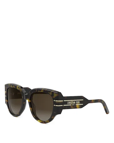 Dior Signature R2i Butterfly Sunglasses, 53mm In Havana/brown