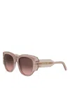Dior Signature R2i Butterfly Sunglasses, 53mm In Pink/rovieux