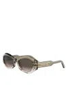 Dior Signature Butterfly Sunglasses, 55mm In Gray