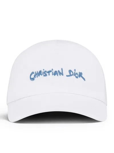 Dior Signature Cap In White