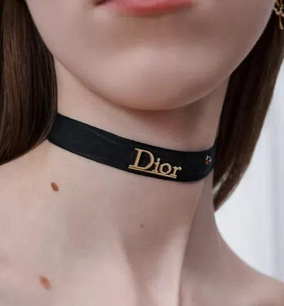 Dior Signature Choker In Yellow