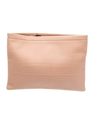 Pre-owned Dior Signature Clutch In Pink