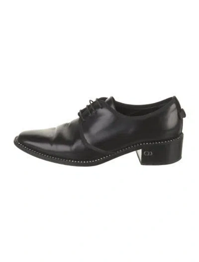 Pre-owned Dior Signature Logo Leather Pumps In Black