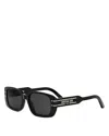 Dior Signature S12i Rectangle Sunglasses, 53mm In Black