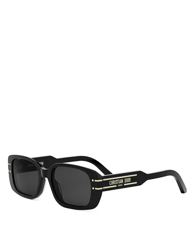 DIOR SIGNATURE S12I RECTANGLE SUNGLASSES, 53MM