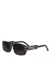 Dior Signature S12i 53mm Rectangular Sunglasses In Havana/brown Gradient