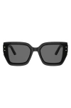 Dior Signature S14i 64mm Oversize Square Sunglasses In Black