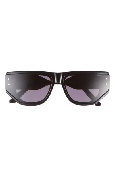 Dior Signature S15i 63mm Oversize Cat Eye Sunglasses In Black