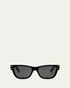 Dior Signature S6u Square-frame Acetate Sunglasses In Shiny Black  Smoke
