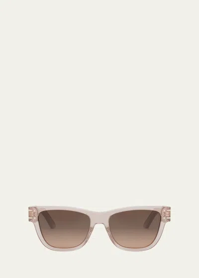 Dior Signature S6u Sunglasses In Translucent Blush Gradient
