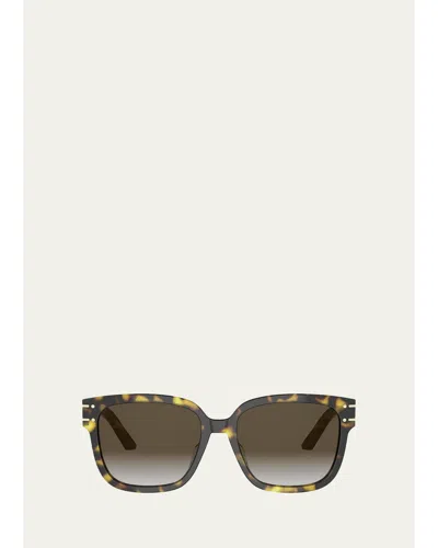 Dior Signature S7f Acetate Square Sunglasses In Dark Havana