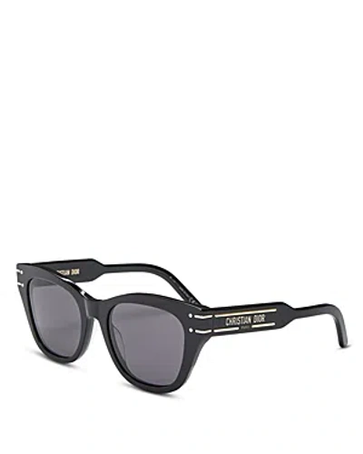 Dior Signature B4i Sunglasses In Black/gray Solid
