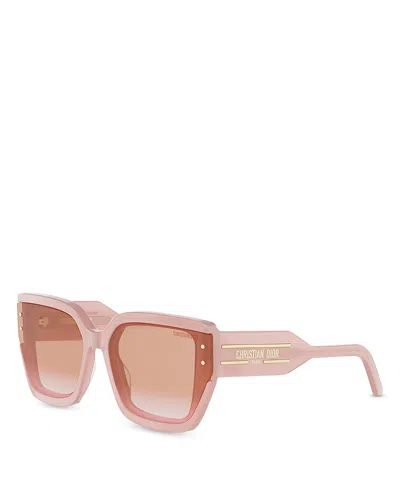 Dior Signature Square Sunglasses, 64mm In Pink