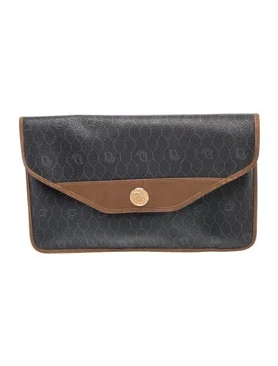Pre-owned Dior Signature Vintage Clutch Vintage In Gray