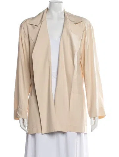 Pre-owned Dior Silk Blazer In Neutral