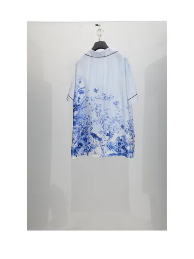 Dior Silk Blue Floral-print Jacket