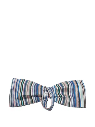 Pre-owned Dior Silk Bow In Blue