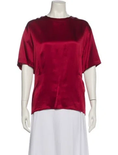 Pre-owned Dior Silk Crew Neck T-shirt In Pink