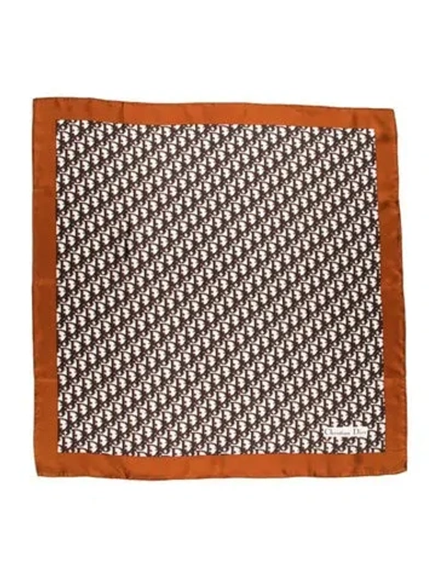 Pre-owned Dior Silk Issimo Pattern Scarf In Neutrals