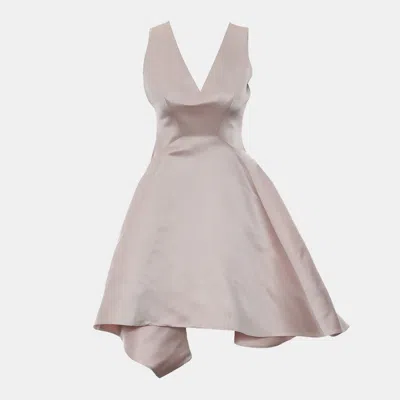 Pre-owned Dior Silk Fit & Flare Dress In Pink