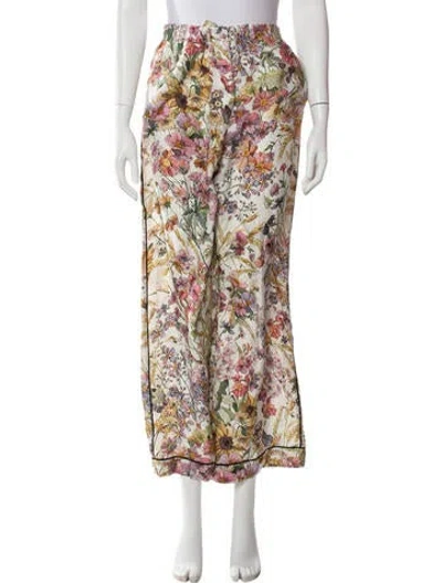Pre-owned Dior Silk Floral Print Pajamas In Multi