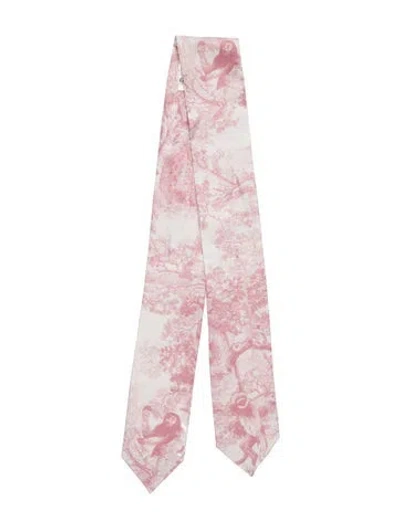 Pre-owned Dior Silk Floral Print Scarf In Multi