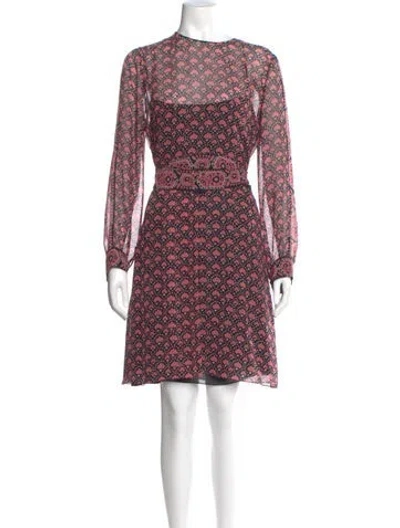 Pre-owned Dior Silk Knee-length Dress In Black