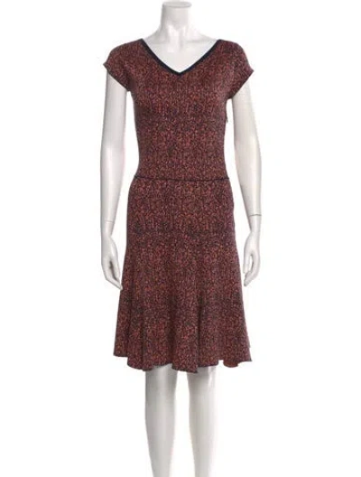 Pre-owned Dior Silk Knee-length Dress In Blue