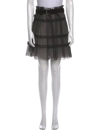 Pre-owned Dior Silk Knee-length Skirt In Black