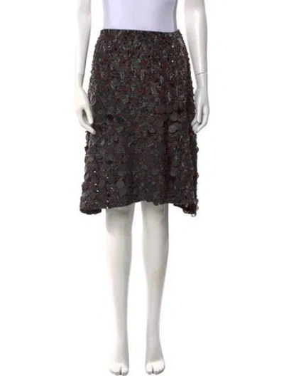 Pre-owned Dior Silk Knee-length Skirt In Black
