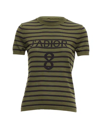 Pre-owned Dior Silk Knitted Top In Green/green