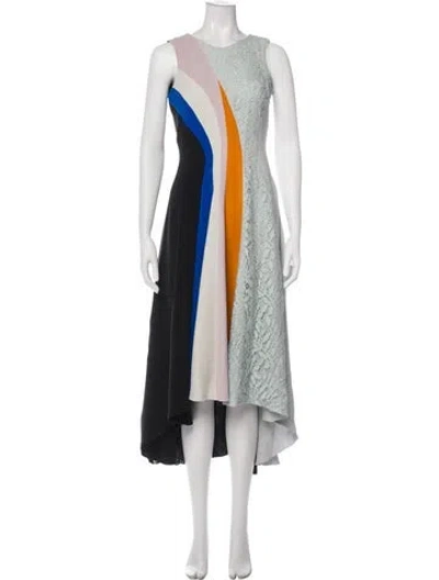 Pre-owned Dior Silk Long Dress In Black