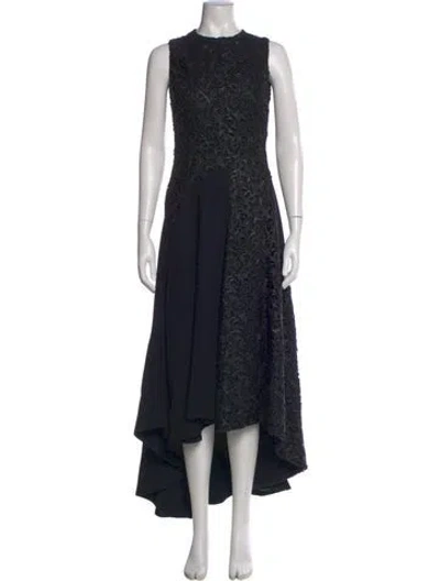 Pre-owned Dior Silk Long Dress In Black