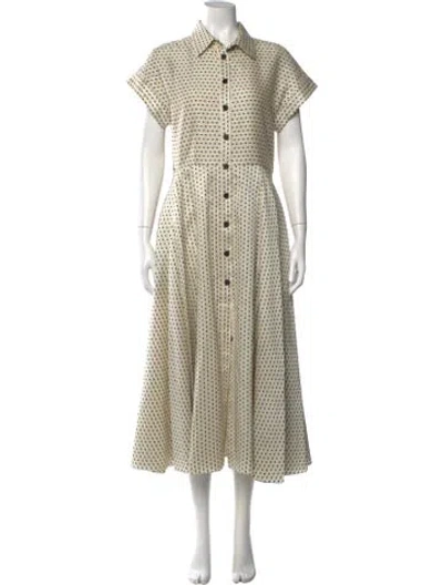 Pre-owned Dior Silk Long Dress In Neutral