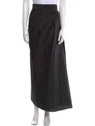 Pre-owned Dior Silk Long Skirt In Black