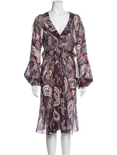 Pre-owned Dior Silk Midi Length Dress