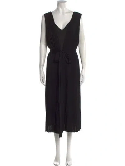 Pre-owned Dior Silk Midi Length Dress In Black